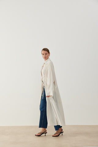 Şile Bezi Kimono Gömlek ve İçlik Vanilya