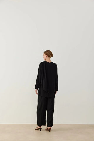 Alaçatı Keten Takım Siyah