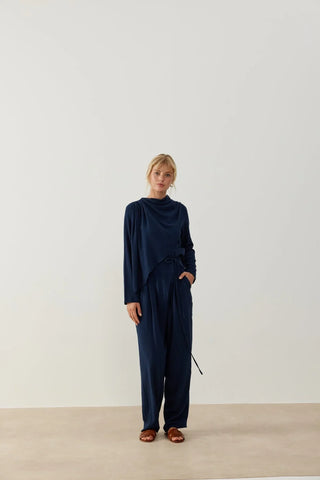 Alaçatı Keten Takım Lacivert