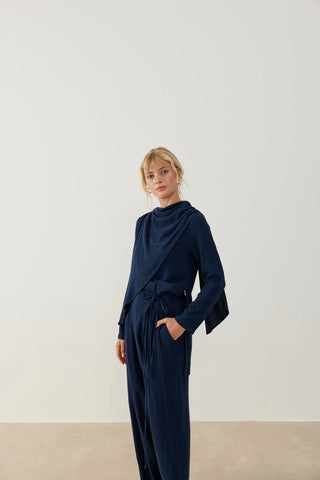 Alaçatı Keten Takım Lacivert