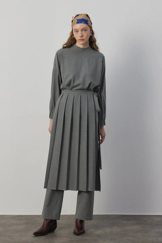 Puala Üçlü Takım Melanj Gri