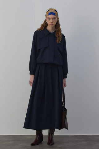 Amber Astarlı Bomber Ceket Lacivert