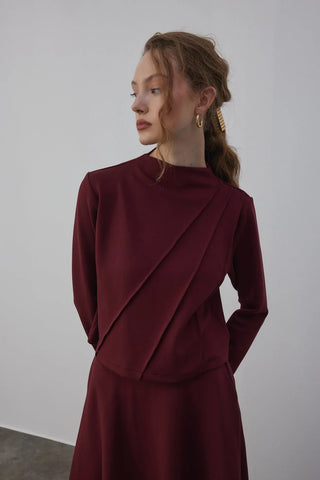 Mai Oyşo Etekli Takım Bordo