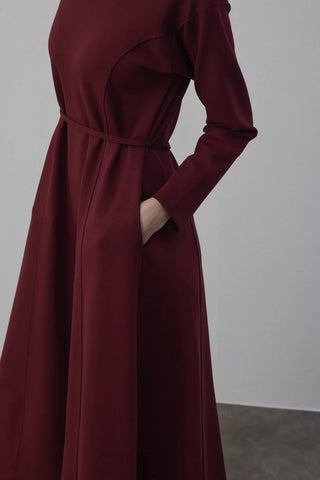 Oyşo Atina Elbise Bordo