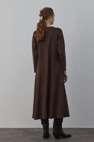 Oyşo Atina Elbise Acı Kahve