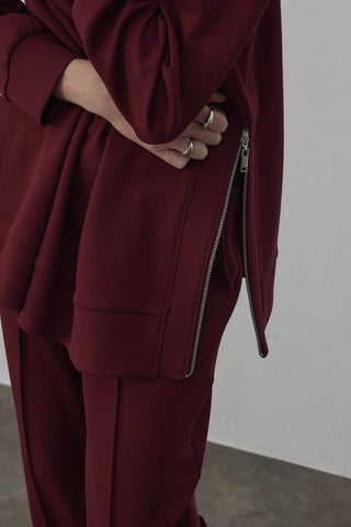 Oyşo Yandan Fermuarlı Takım Bordo