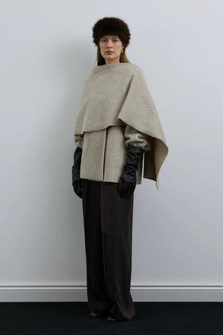 Revoni Şal Yaka Kaban Vizon