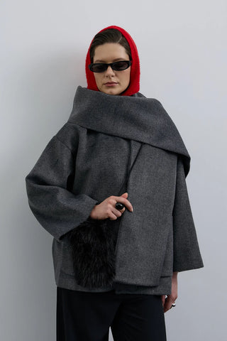 Merlo Atkılı Kısa Kaban Antrasit