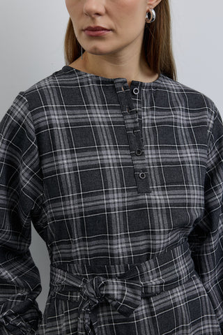 Mira Ekose Uzun Elbise Antrasit