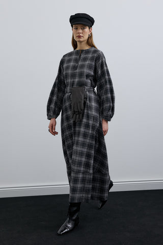 Mira Ekose Uzun Elbise Antrasit