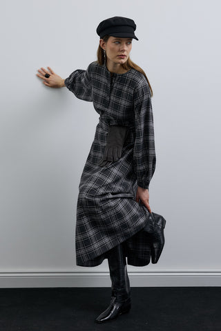 Mira Ekose Uzun Elbise Antrasit