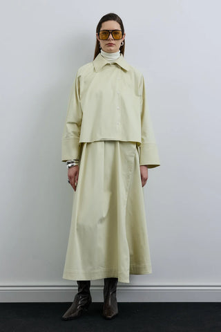 Elvo Kruvaze Düğmeli Gömlek Vanilya