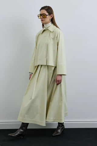 Tokalı Anvelop Etek Vanilya