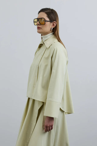 Elvo Kruvaze Düğmeli Gömlek Vanilya