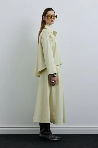 Tokalı Anvelop Etek Vanilya