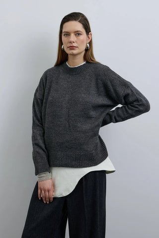 Oversize Triko Kazak Antrasit