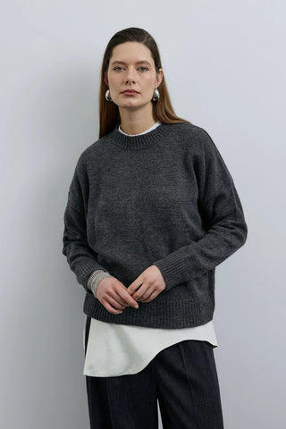 Oversize Triko Kazak Antrasit