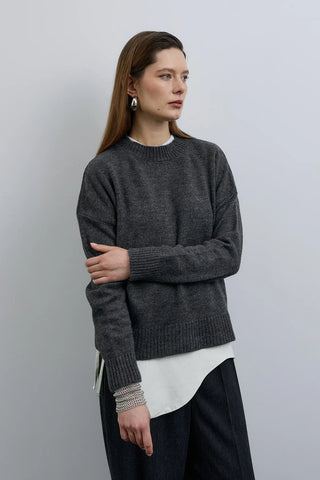 Oversize Triko Kazak Antrasit