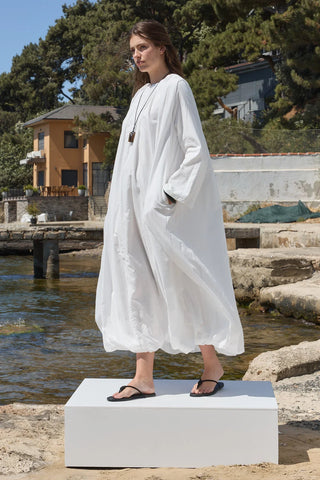 Bae Vual Balon Elbise Ekru