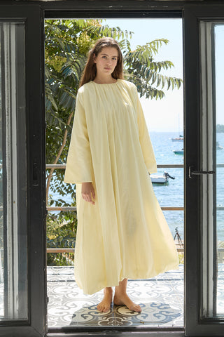 Bae Balon Vual Elbise Sarı