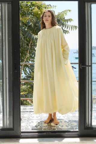 Bae Balon Vual Elbise Sarı