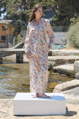 Fıra Gömlek Palmiye Desenli