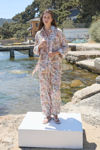 Fıra Pantolon Palmiye Desenli