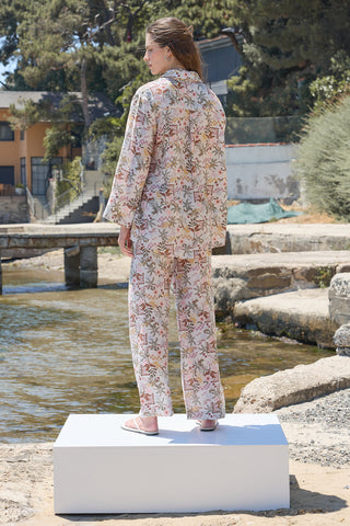 Fıra Gömlek Palmiye Desenli