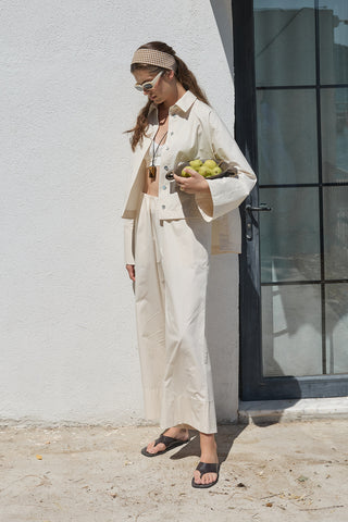 Liv Poplin Pantolon Vanilya