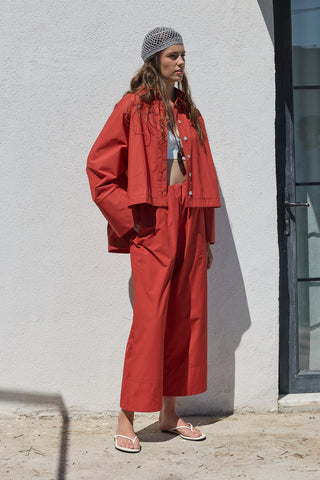 Liv Poplin Pantolon Kiremit