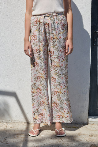 Fıra Pantolon Palmiye Desenli