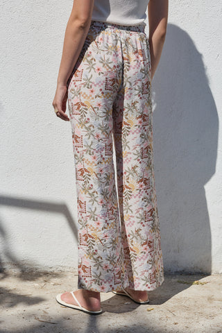 Fıra Pantolon Palmiye Desenli