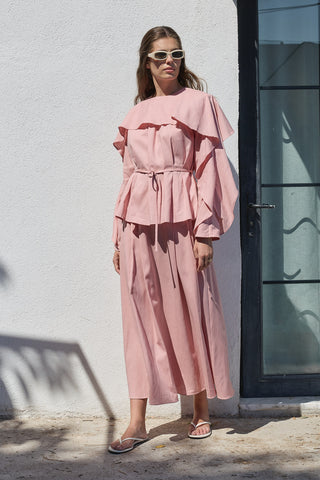 Perna Keten Bluz Pembe