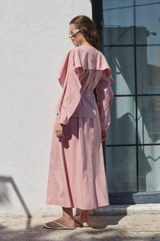 Perna Keten Bluz Pembe