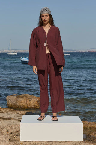 Ray Modal Kimona Takım Bordo