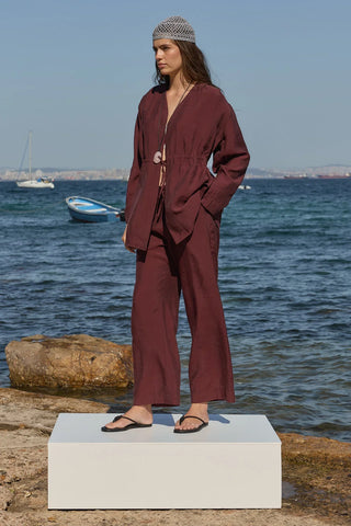 Ray Modal Kimona Takım Bordo