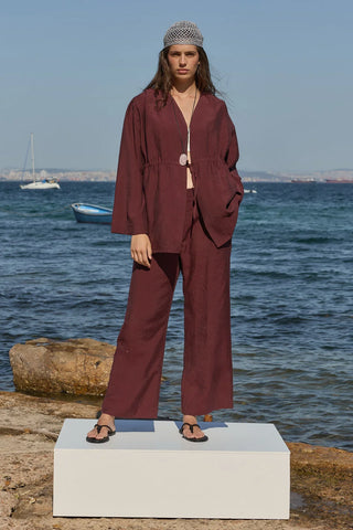 Ray Modal Kimona Takım Bordo