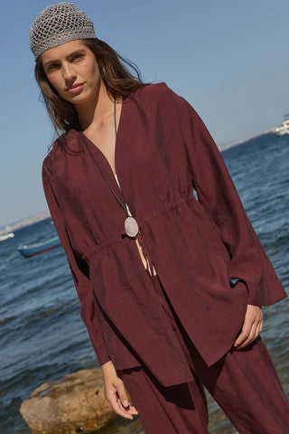 Ray Modal Kimona Takım Bordo