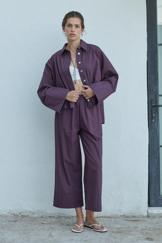 Liv Poplin Gömlek Mürdüm