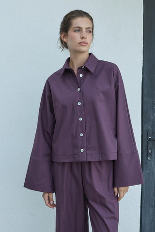 Liv Poplin Gömlek Mürdüm