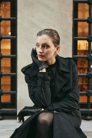 Ceket Yelek İkili Trençkot Siyah