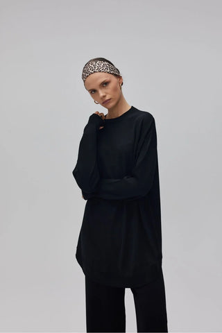 Merserize Triko Takım Siyah