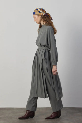 Puala Üçlü Takım Melanj Gri