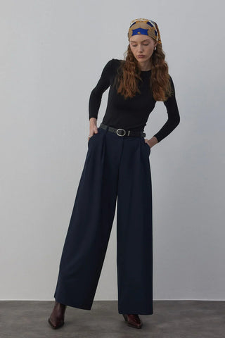 Premium Palazzo Pantolon Lacivert