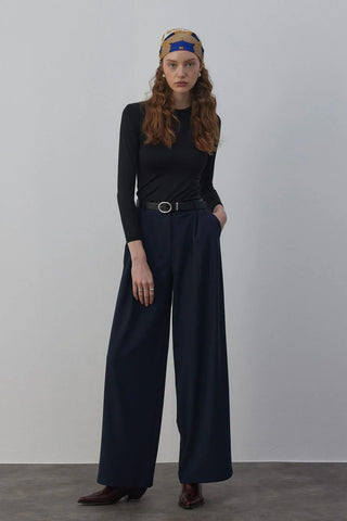 Premium Palazzo Pantolon Lacivert