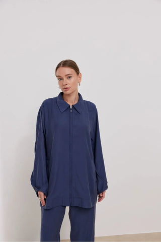 Modal Yakası Seyyar Takım Lacivert