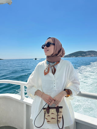 Linen Easy Keten Gömlek Ekru